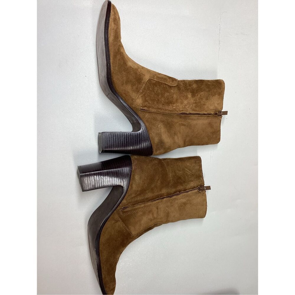Loeffler Randall Blair Brown Leather‎ Heeled Ankle Boots Women’s Size 7.5 - Picture 4 of 10